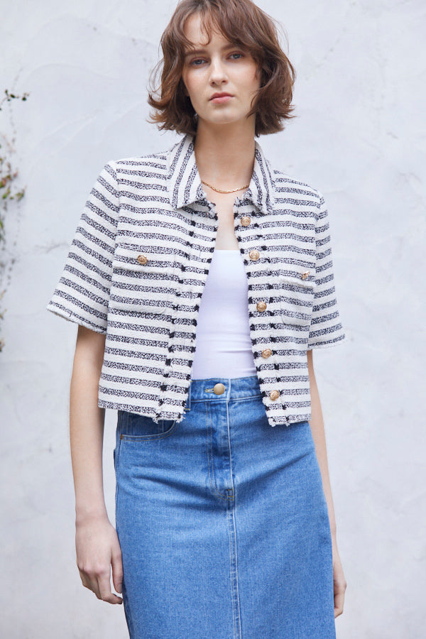 Caroline Tweed Jacket <br> -BORDER-