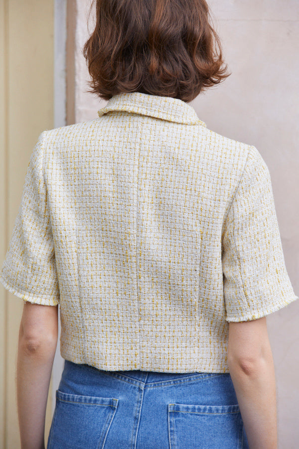 Caroline Tweed Jacket <br> -YEL-