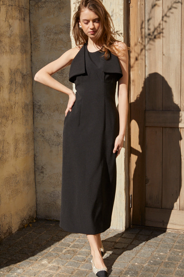 Nicole Midi Dress  <br> -BLK-