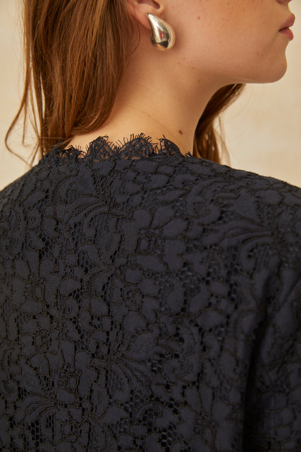 Carina Lace Jacket <br> -NVY-