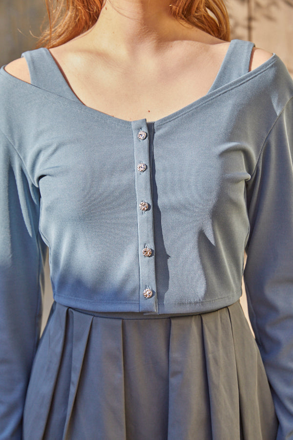 Rosalia cardigan   <br> -Blue.GRY-