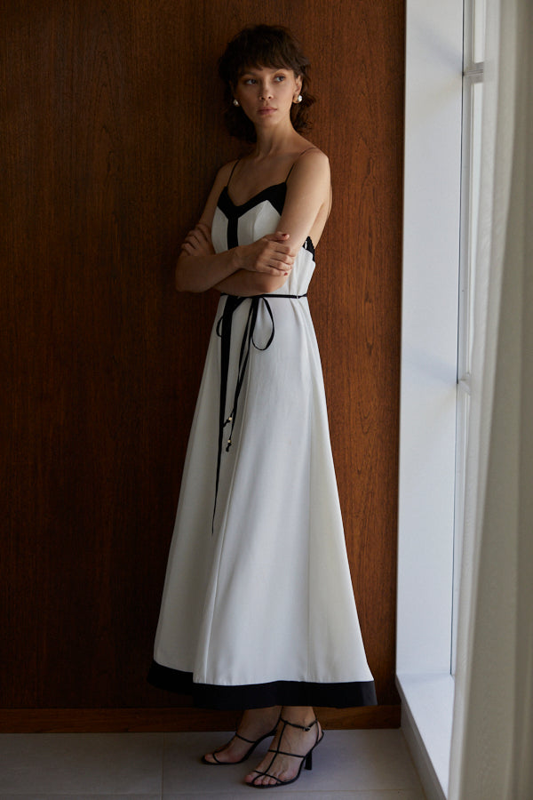 Louis Long Dress  <br> -WHT-