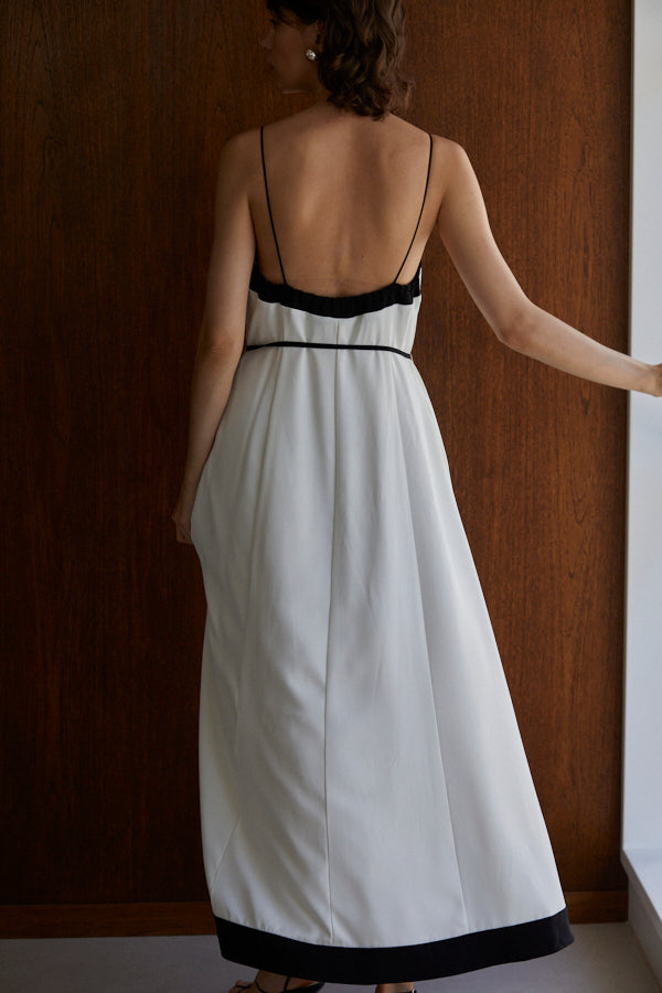 Louis Long Dress  <br> -WHT-