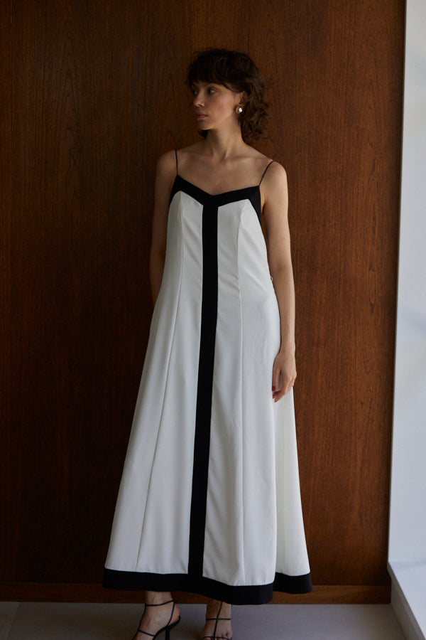 Louis Long Dress  <br> -WHT-