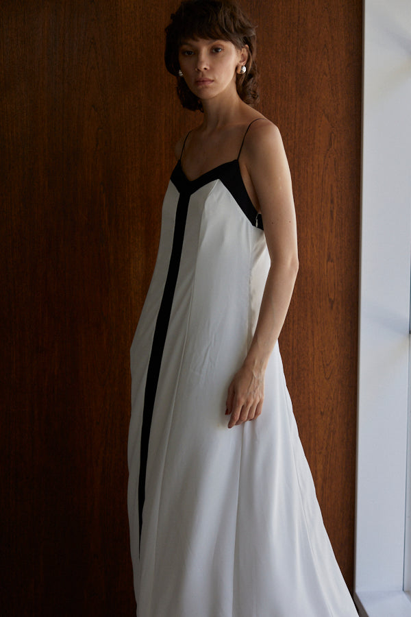 Louis Long Dress  <br> -WHT-