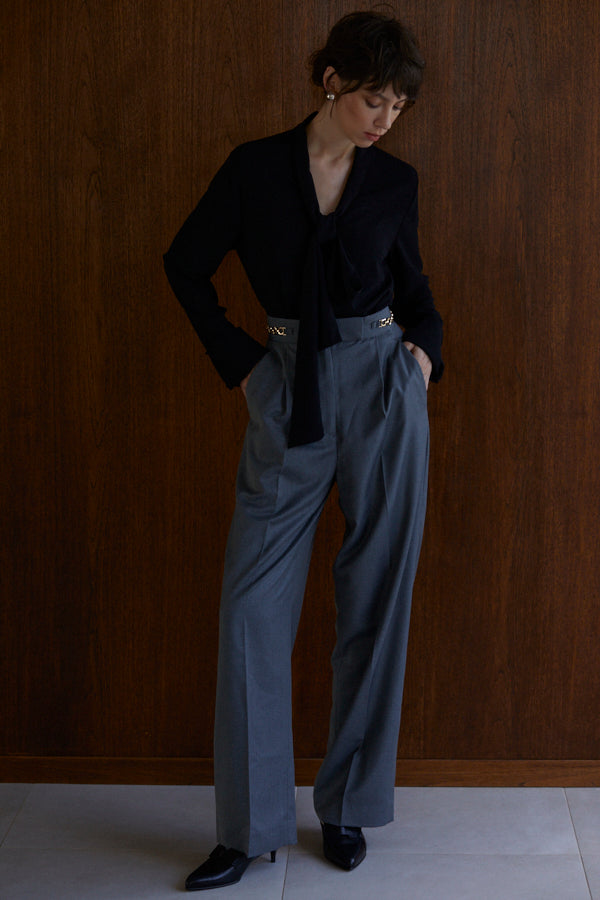 Ciara Semi-wide Pants  <br> -GRY-