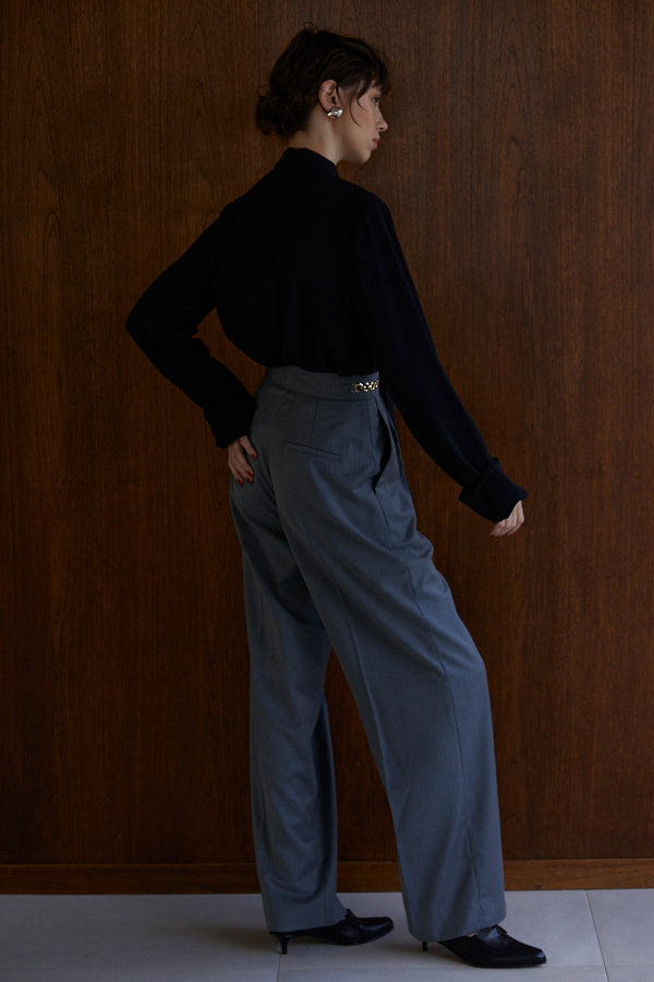 Ciara Semi-wide Pants  <br> -GRY-