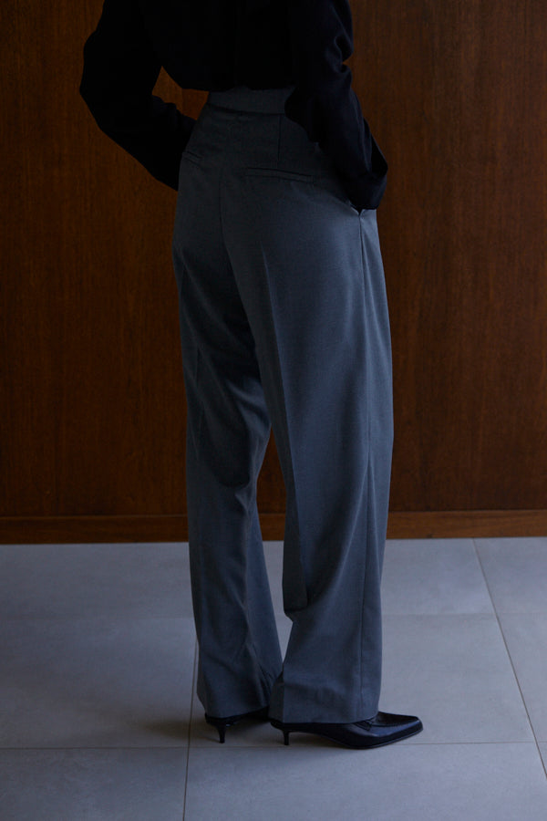 Ciara Semi-wide Pants  <br> -GRY-