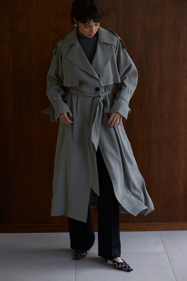 Elsa Trench Coat <br>-SAGE-