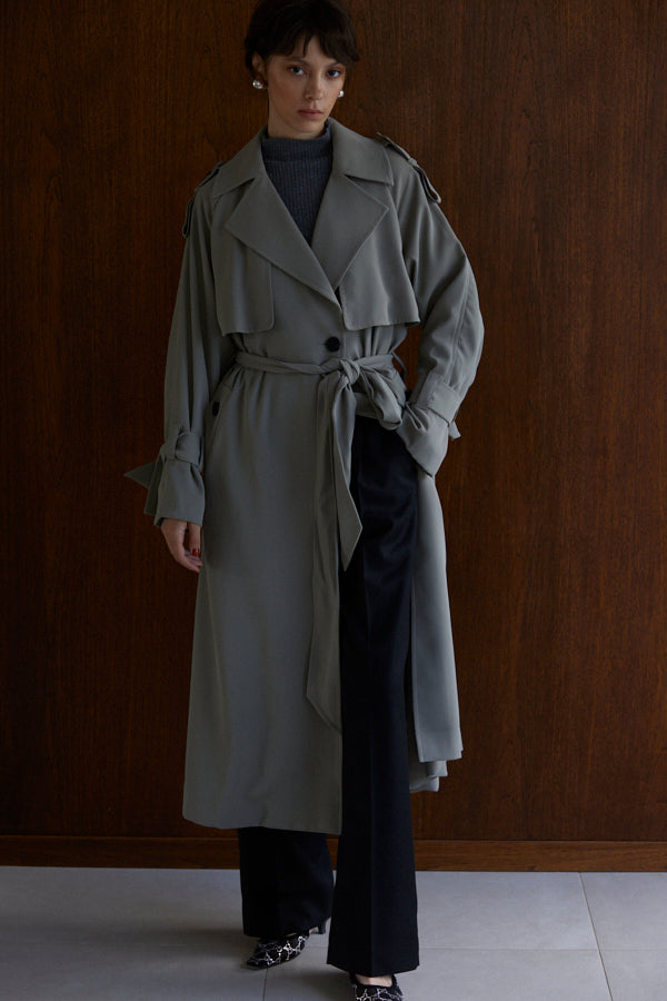 Elsa Trench Coat <br>-SAGE-