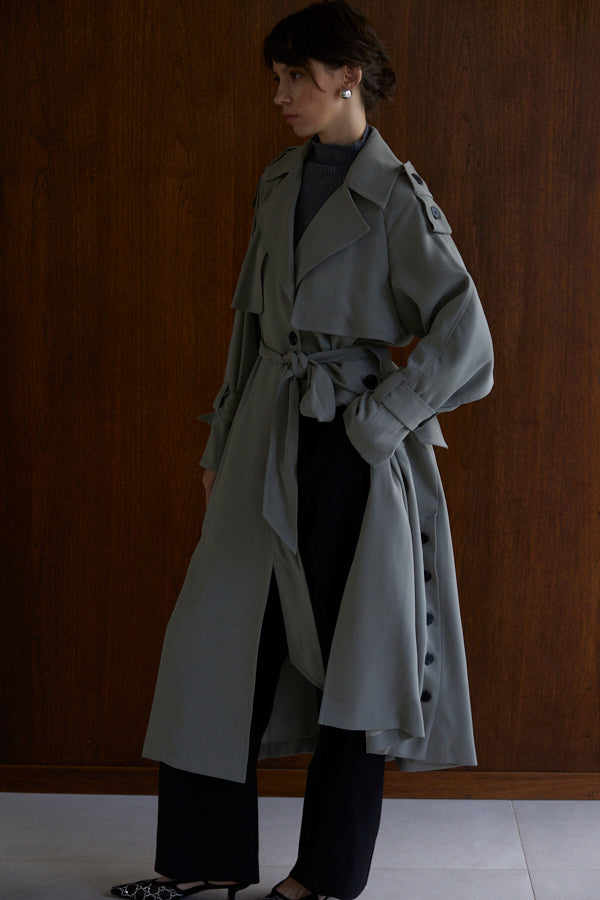 Elsa Trench Coat <br>-SAGE-