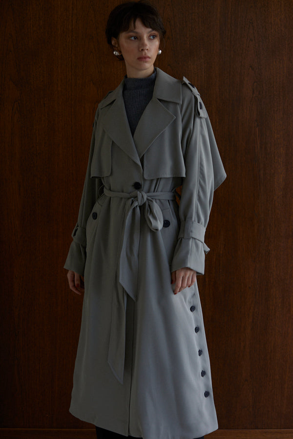 Elsa Trench Coat <br>-SAGE-