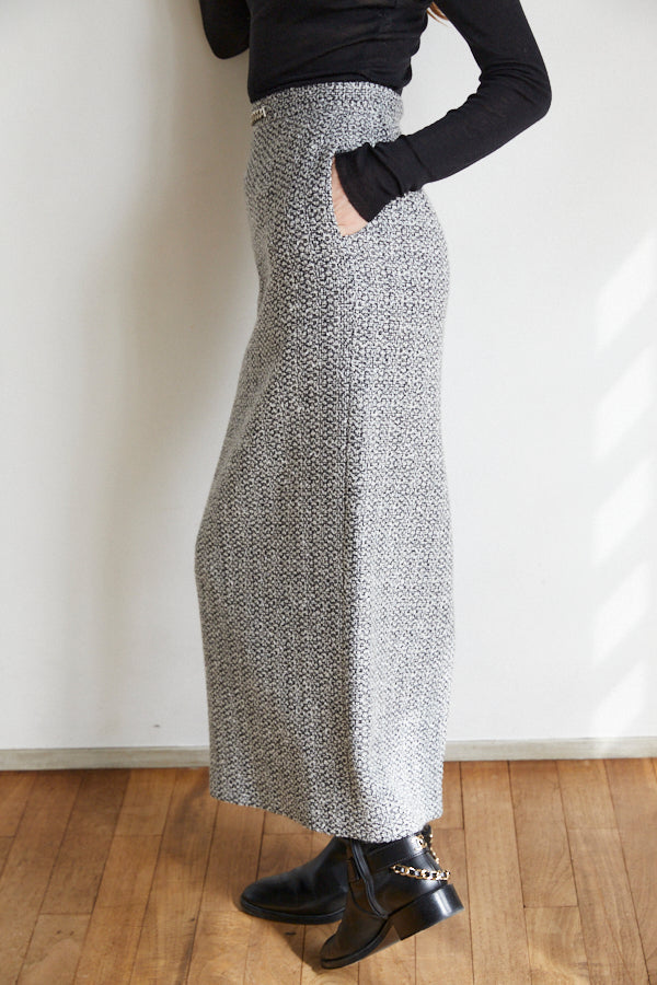 Julietta Tweed Long Skirt <br> -GRY-