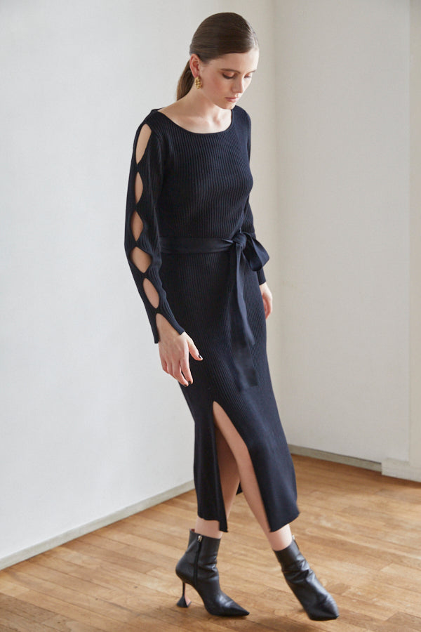 On My Way Long Dress <br>  -BLK-