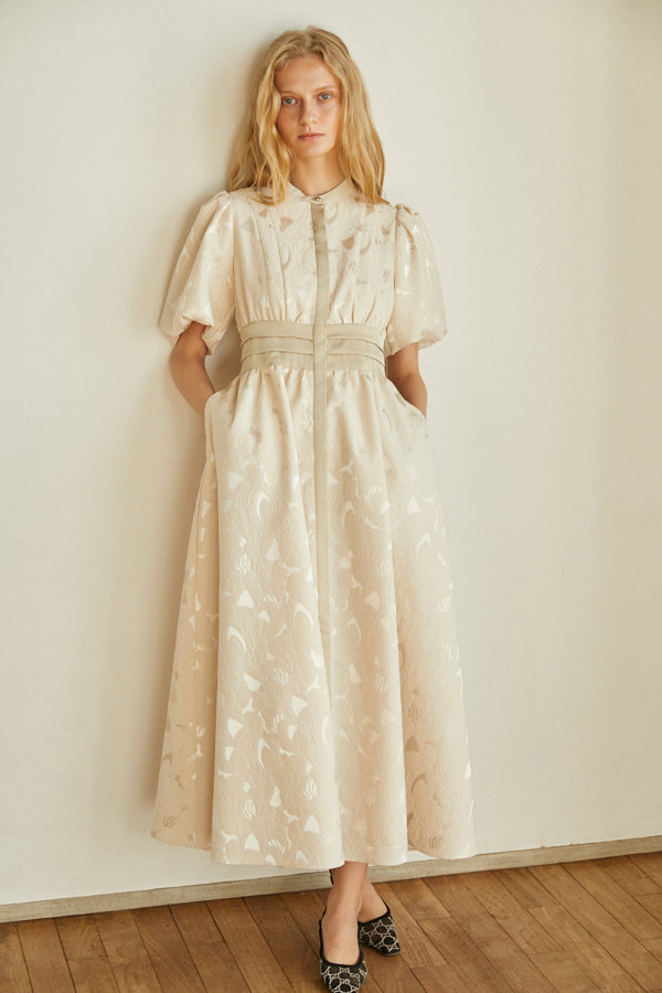 Sophie Jacquard Long Dress  <br> -L.BGE-