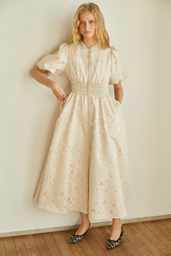 Sophie Jacquard Long Dress  <br> -L.BGE-