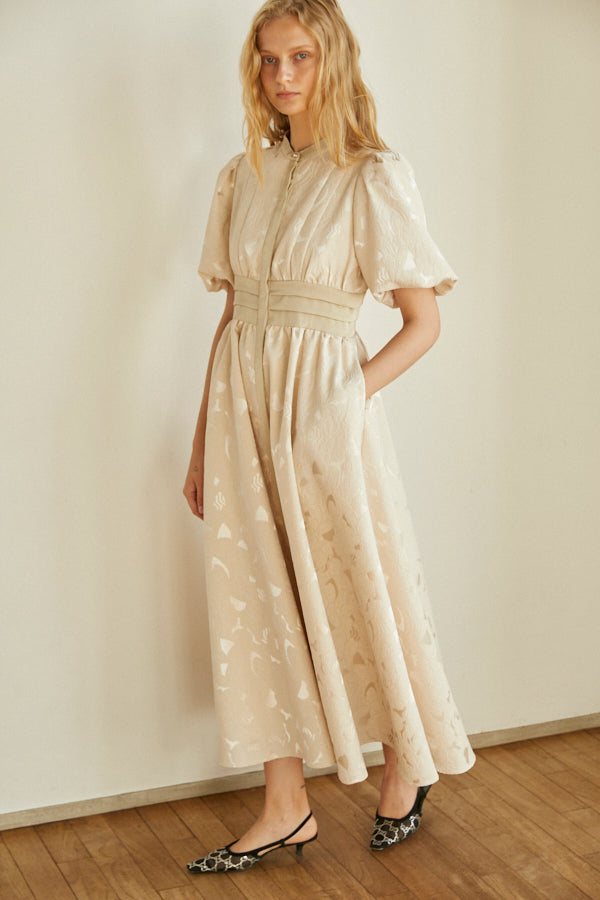 Sophie Jacquard Long Dress  <br> -L.BGE-