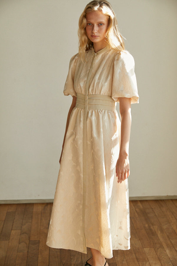 Sophie Jacquard Long Dress  <br> -L.BGE-