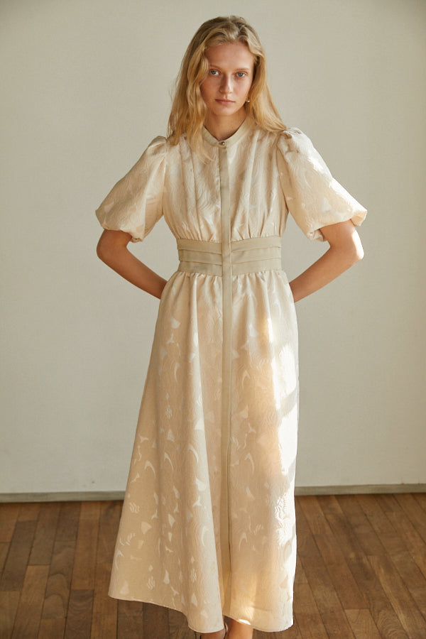 Sophie Jacquard Long Dress  <br> -L.BGE-