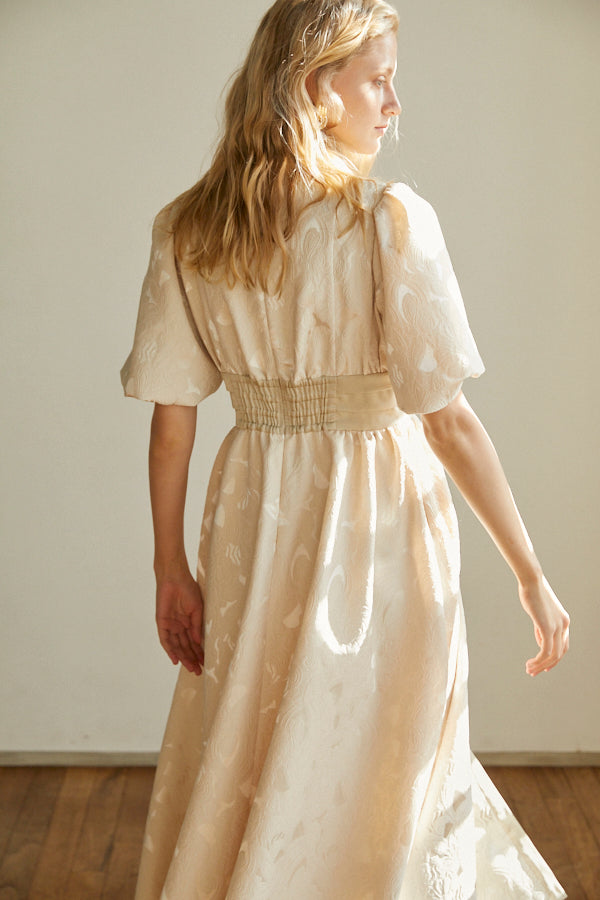 Sophie Jacquard Long Dress  <br> -L.BGE-