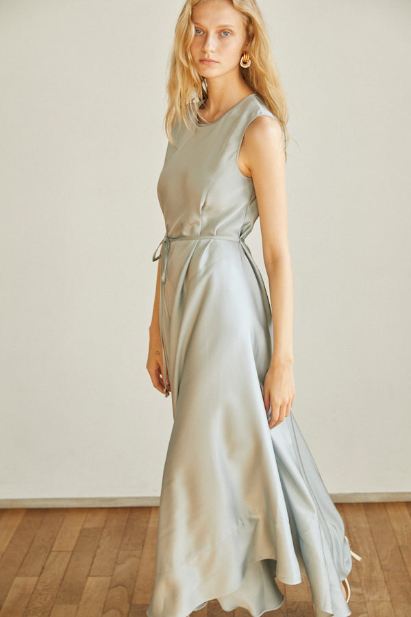 Ella Satin Long Dress <br> -Mint-