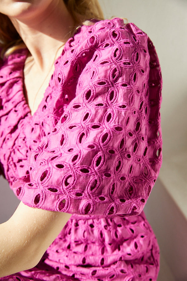 Eliana Lace Dress <br> -Magenta-