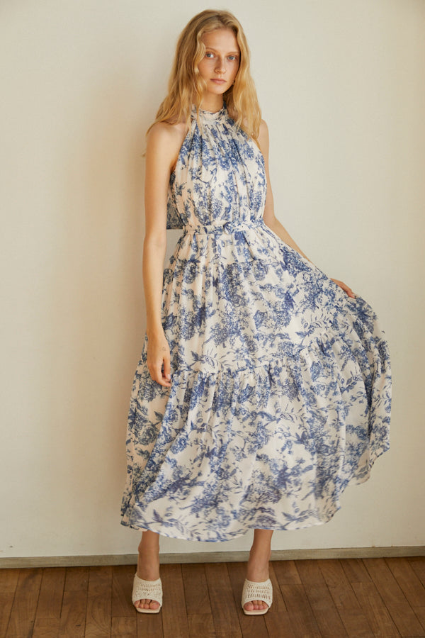 Positano Belted long Dress(new）<br>-OFF x nvy-