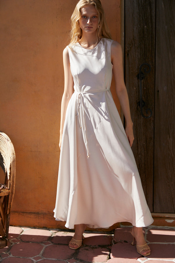 Ella Satin Long Dress <br> -ECU-