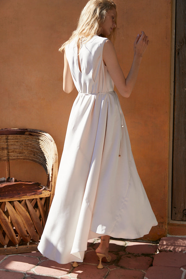 Ella Satin Long Dress <br> -ECU-