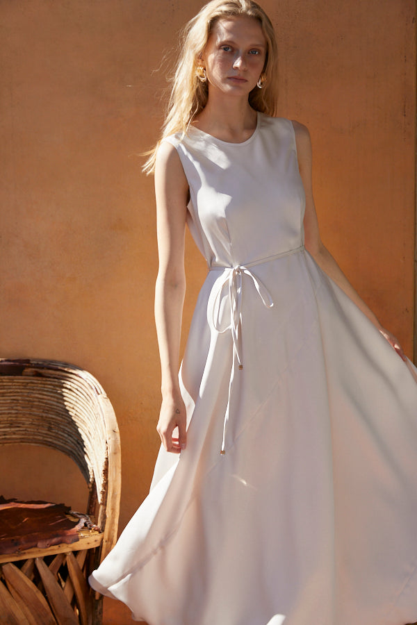 Ella Satin Long Dress <br> -ECU-