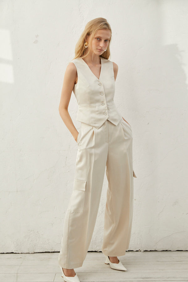 Connell Satin Pants <br> -ECU-