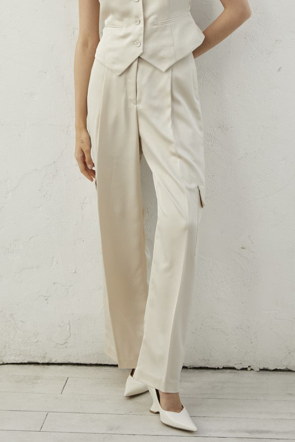 Connell Satin Pants <br> -ECU-