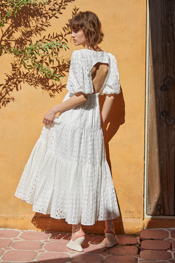 Eliana Lace Dress <br> -WHT-