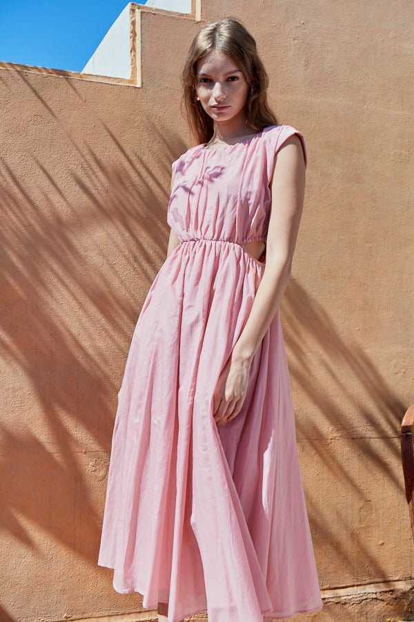 Ravello Silk Long Dress <br> -C.PNK-