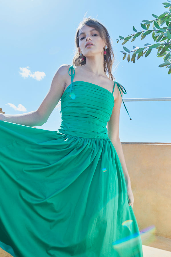 Taormina Dress <br> -Brilliant green-