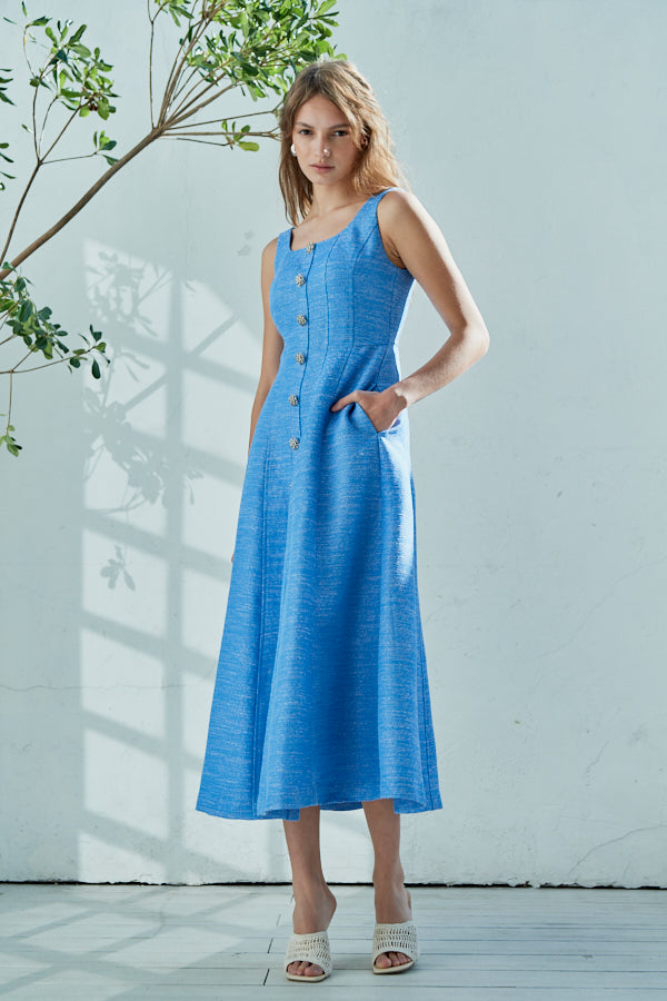 Olivia Tweed Dress <br> -BLU-