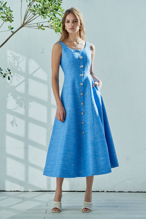 Olivia Tweed Dress <br> -BLU-