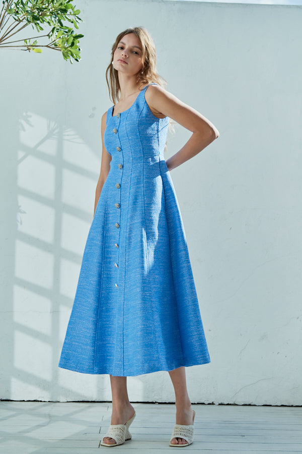 Olivia Tweed Dress <br> -BLU-