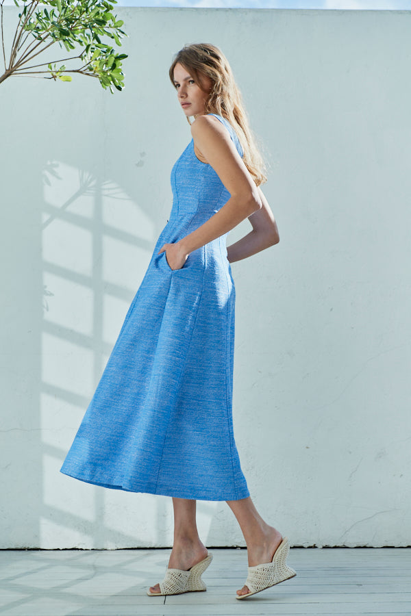 Olivia Tweed Dress <br> -BLU-