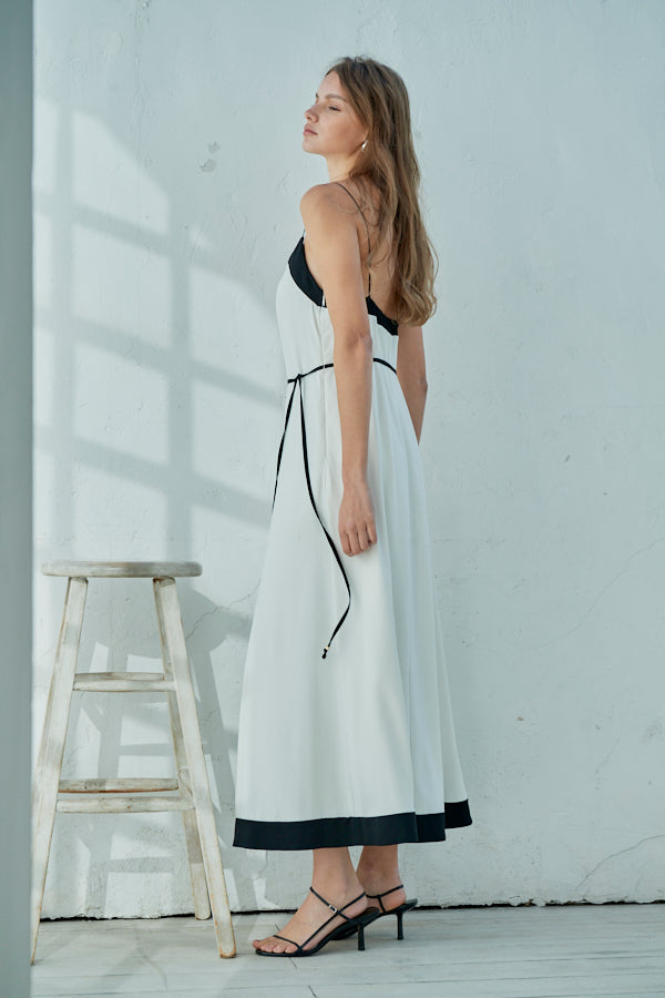 Louis Long Dress  <br> -WHT-