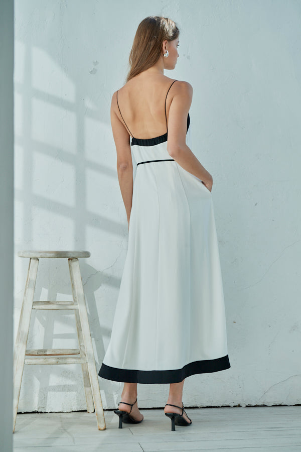 Louis Long Dress  <br> -WHT-