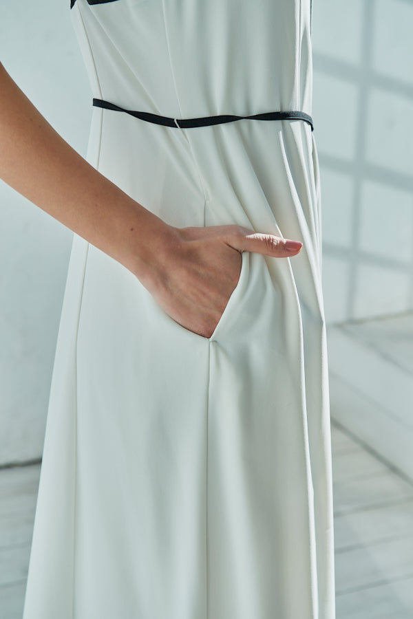 Louis Long Dress  <br> -WHT-