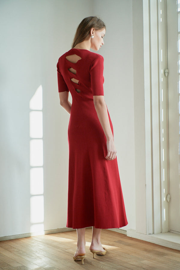 Elena Dress <br> -RED-