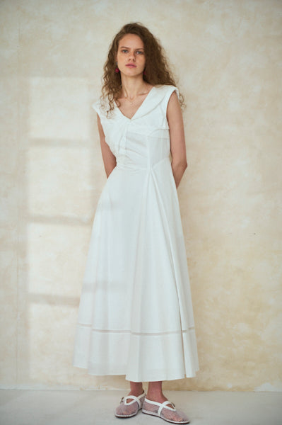 Gina Long Dress <br>-WHT-