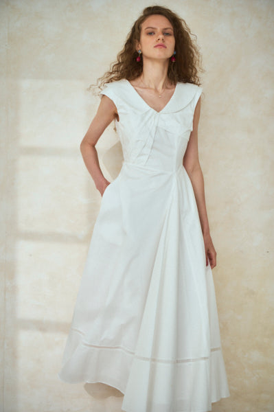 Gina Long Dress <br>-WHT-