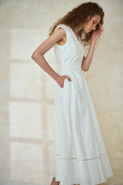 Gina Long Dress <br>-WHT-