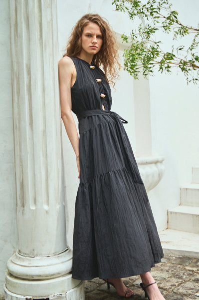 Luna Long Dress <br>-BLK-