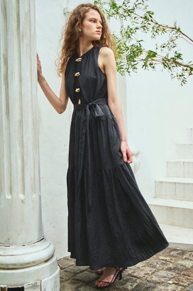 Luna Long Dress <br>-BLK-