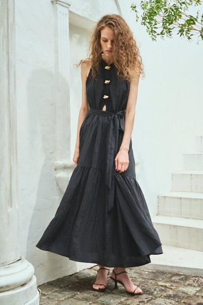 Luna Long Dress <br>-BLK-