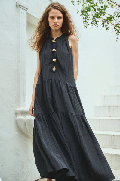 Luna Long Dress <br>-BLK-